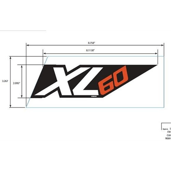 Decal, Rh Side Panel 60 Xl