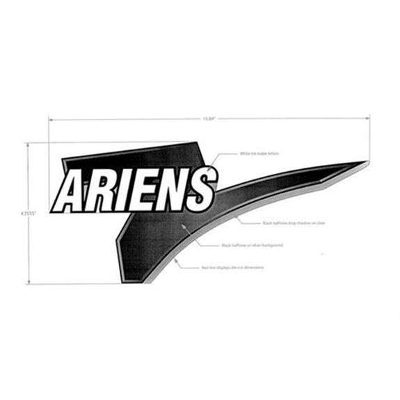 Ariens Lawn Mower Decal,  - Mini- Hood