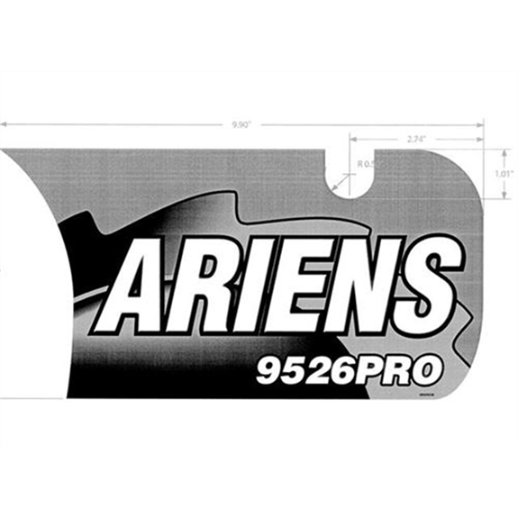 Ariens Sno-thro Decal, Front Dash - 9526dle